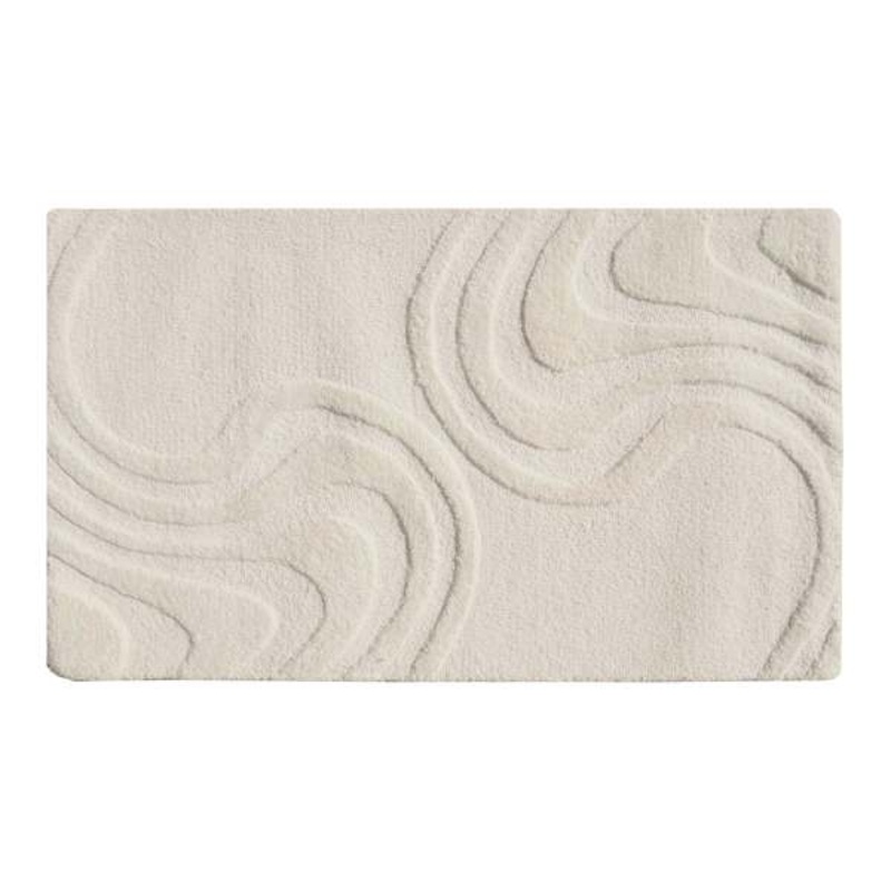 (A492) Crosby St. Lagon Ivory High-Low Accent Rug, 2×4