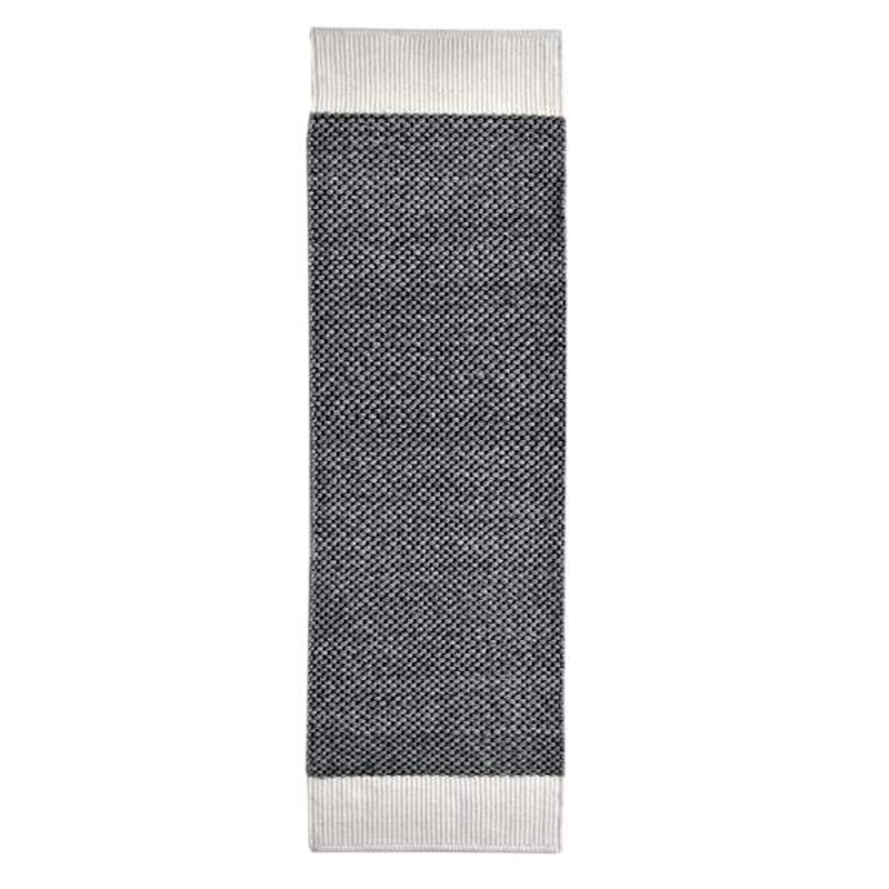 (A497) Crosby St. Grey Verve Knotted Woven Runner, 2×7