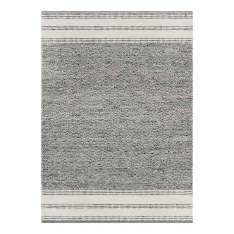 (A499) Thornton Grey Woven Area Rug, 5×7