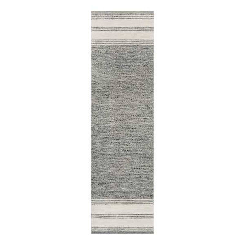 (A499) Thornton Grey Woven Runner, 2×7