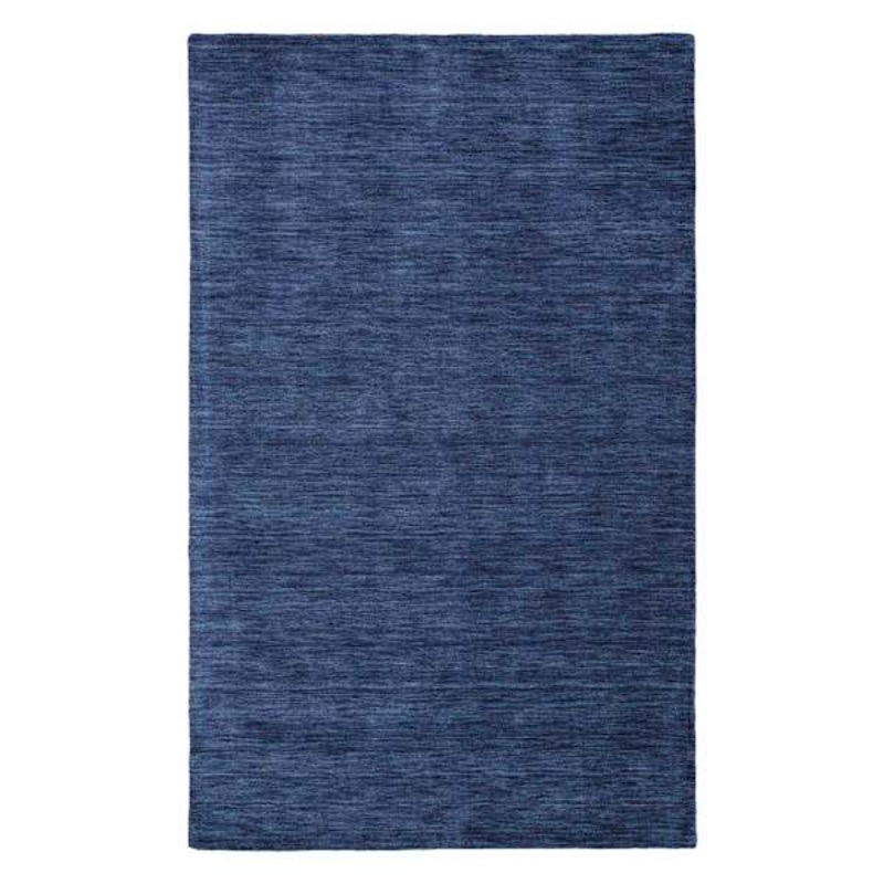 (A506) Whitaker Navy Blue Wool Tufted Area Rug, 5×7