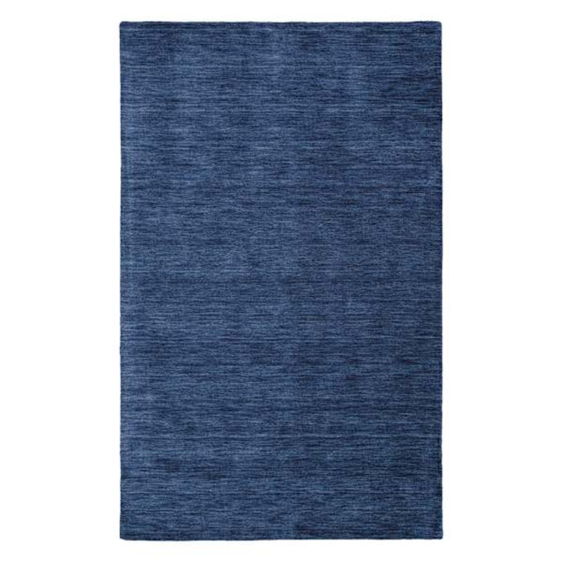 (A506) Whitaker Navy Blue Wool Tufted Area Rug, 7×9