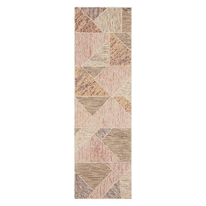 (A511) Tracey Boyd Sherman Gold & Blush Geo Design Runner, 2×7