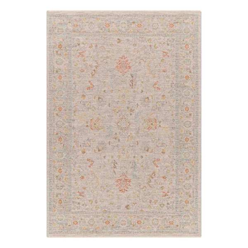 (A513) Honeybloom Avant Garde Taupe Floral Area Rug, 5×7