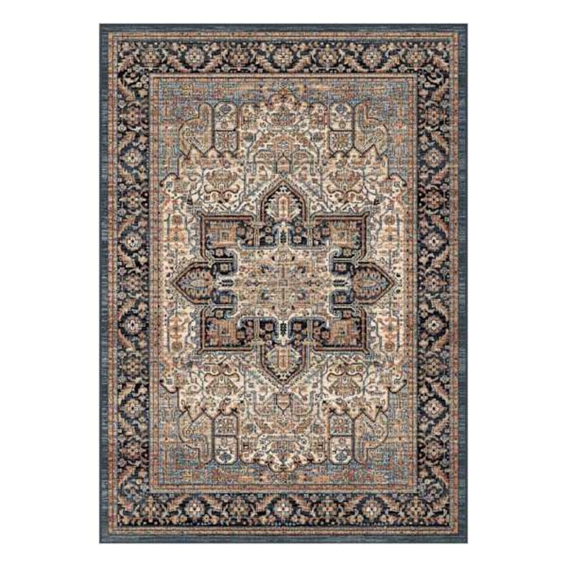 (A518) Ushak Blue Medallion Area Rug, 8×10