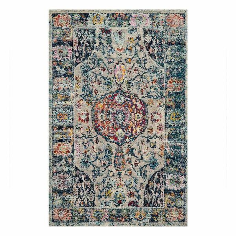 (B518) Luna Medallion Multicolor Fringe Accent Rug, 3×5