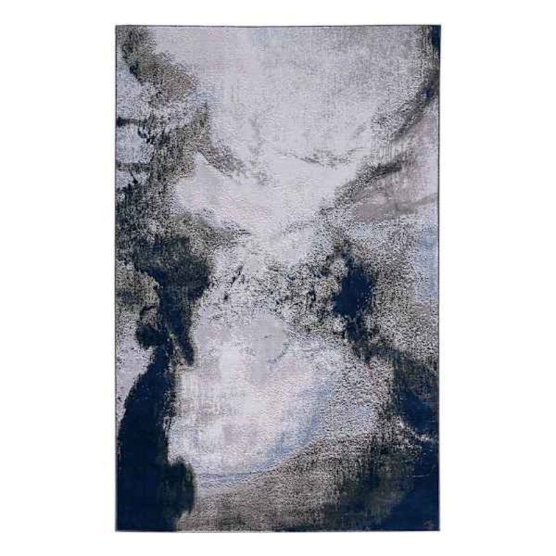 (B526) Oasis Blue Contemporary Design Area Rug, 7×10