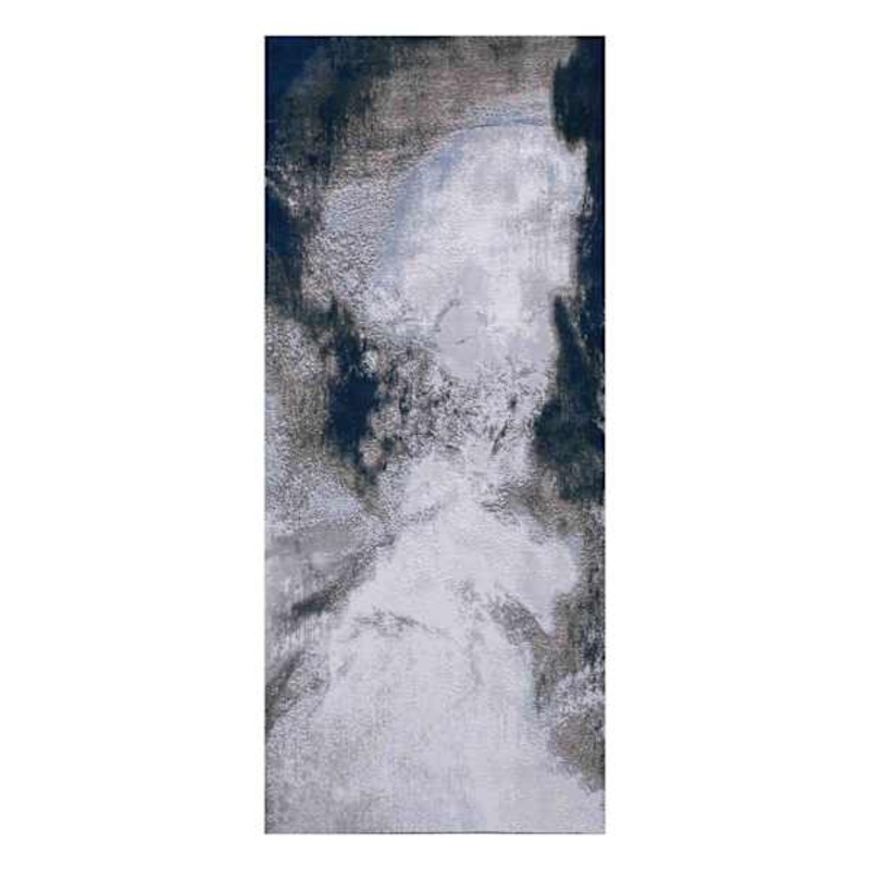 (B526) Oasis Blue Contemporary Design Runner, 2×7