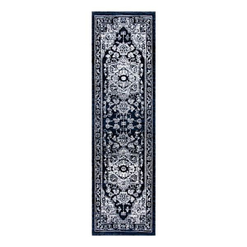 (B542) Caprice Vintage Navy Blue Runner, 2×6