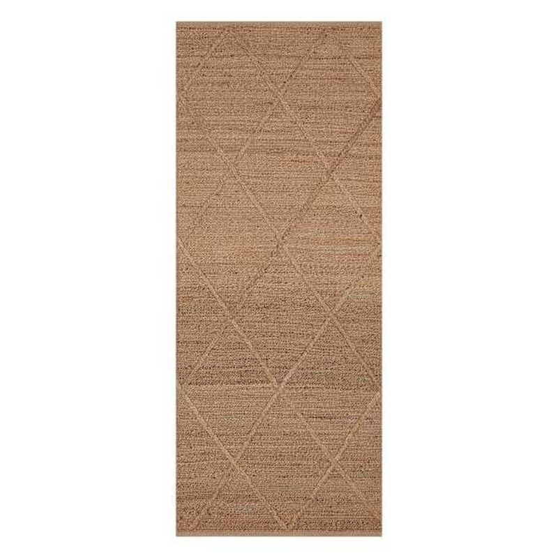 (B661) Providence Goldie Jute Diamond Design Runner, 2×5