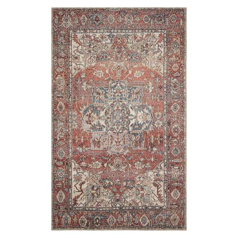 (B670) Valentina Terracotta Multicolor Accent Rug, 3×5