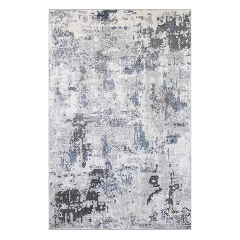 (B694) Verona Grey Abstract Woven Area Rug, 5×7