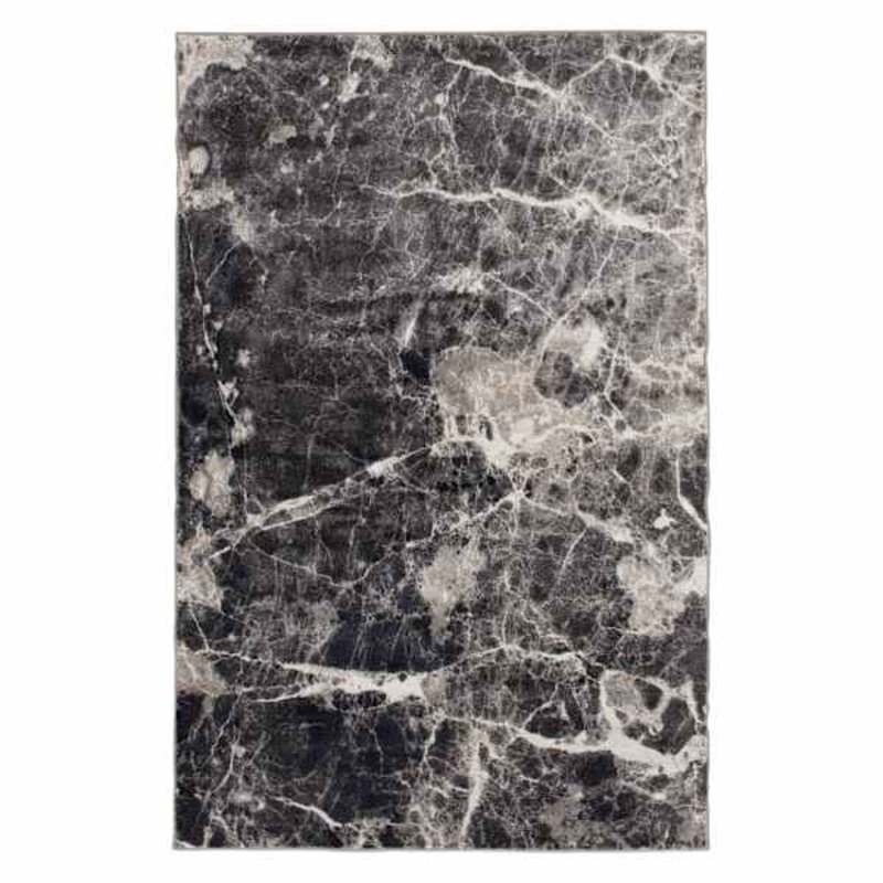(B700) Adore Alaya Black & White Marbled Area Rug, 8×10