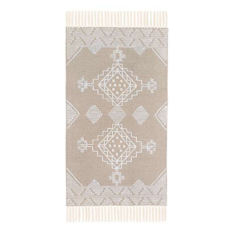 (B710) Goa Tan Medallion Accent Rug, 3×5