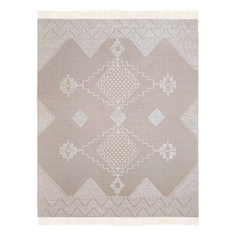(B710) Goa Tan Medallion Area Rug, 8×10
