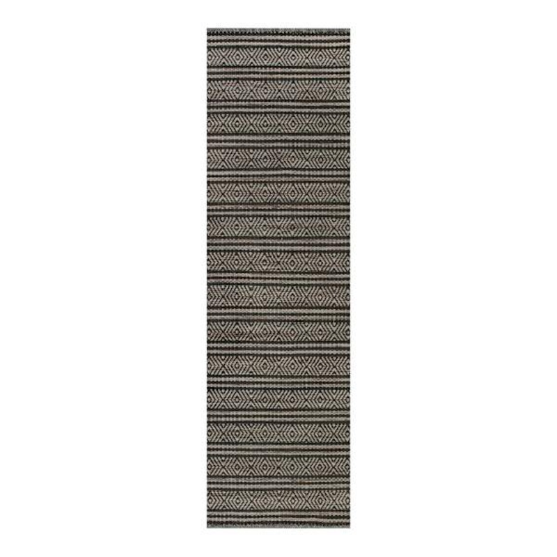 (B723) Honeybloom Neutral Flatweave Runner, 2×7