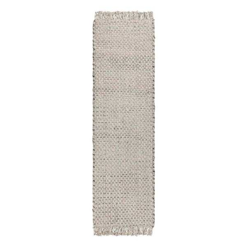 (B724) Topher Neutral Flatweave Runner, 2×7
