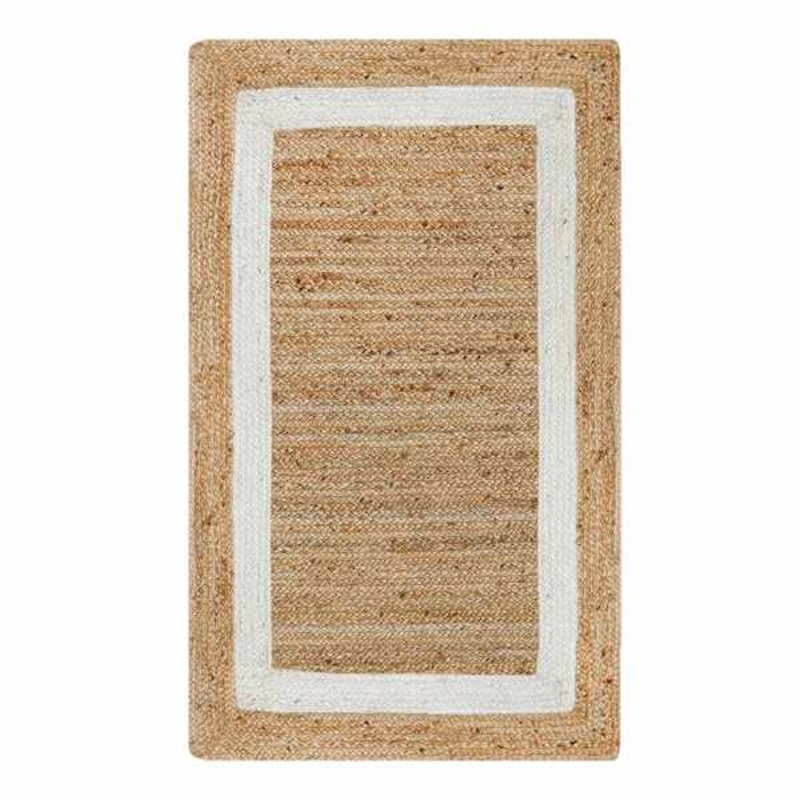 (B728) Providence Kinsey Natural Border Accent Rug, 3×5