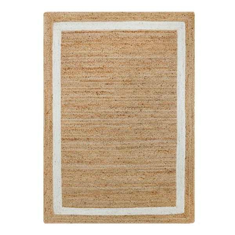(B728) Providence Kinsey Natural Border Area Rug, 5×7