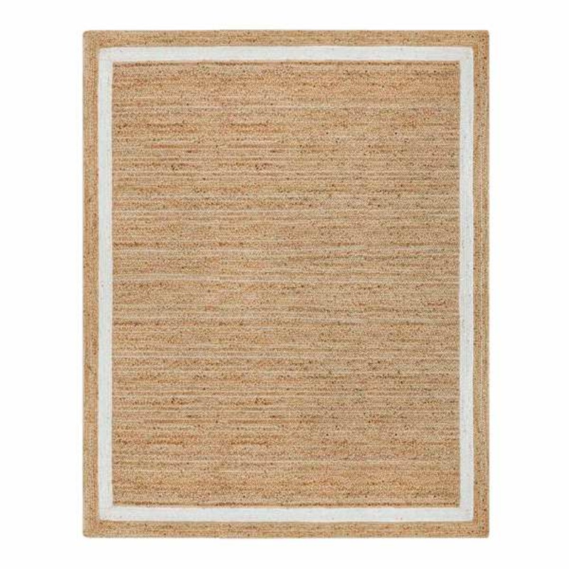 (B728) Providence Kinsey Natural Border Area Rug, 8×10