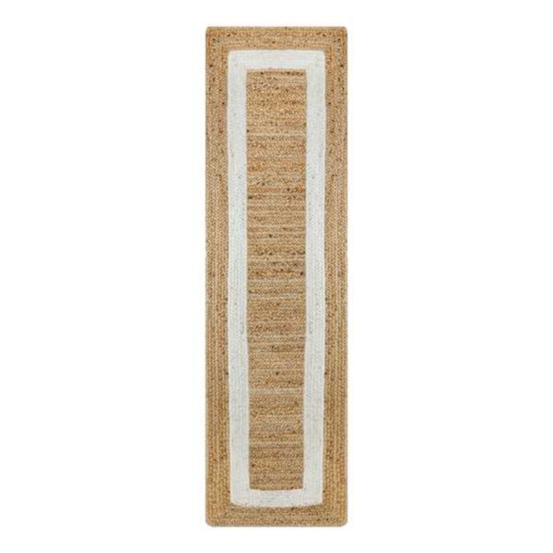 (B728) Providence Kinsey Natural Border Runner, 2×7