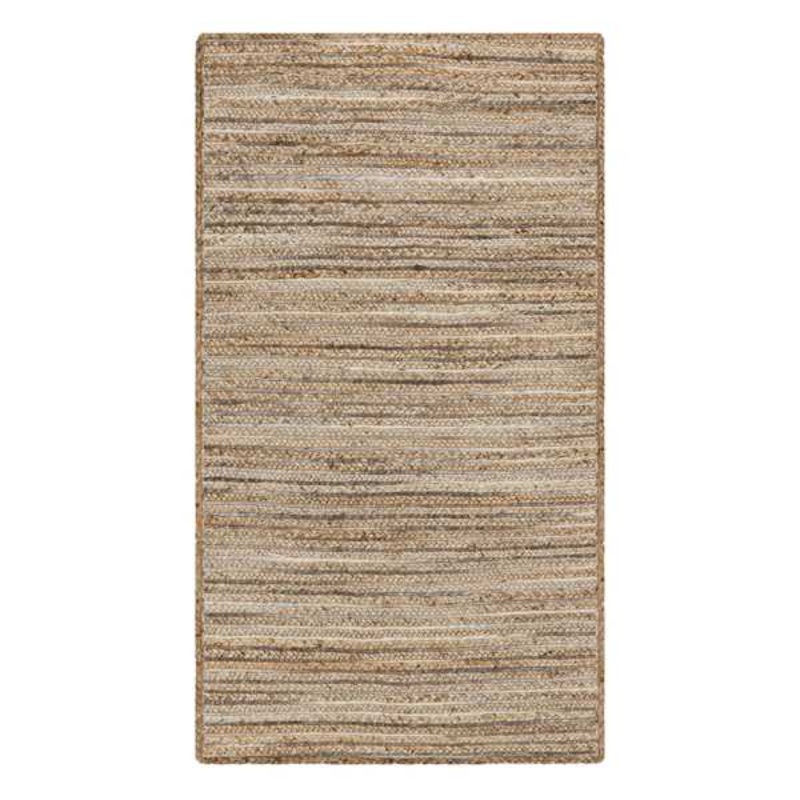 (B729) Kensie Natural Striped Jute Accent Rug, 3×5