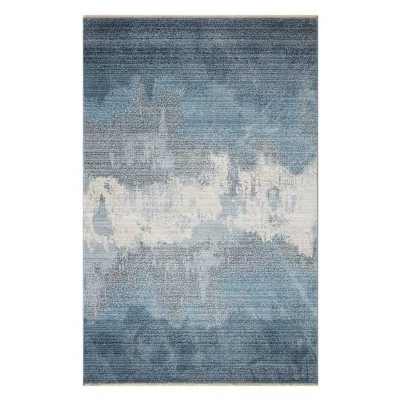 (B763) Cypress Blue Ombre Area Rug, 5×7