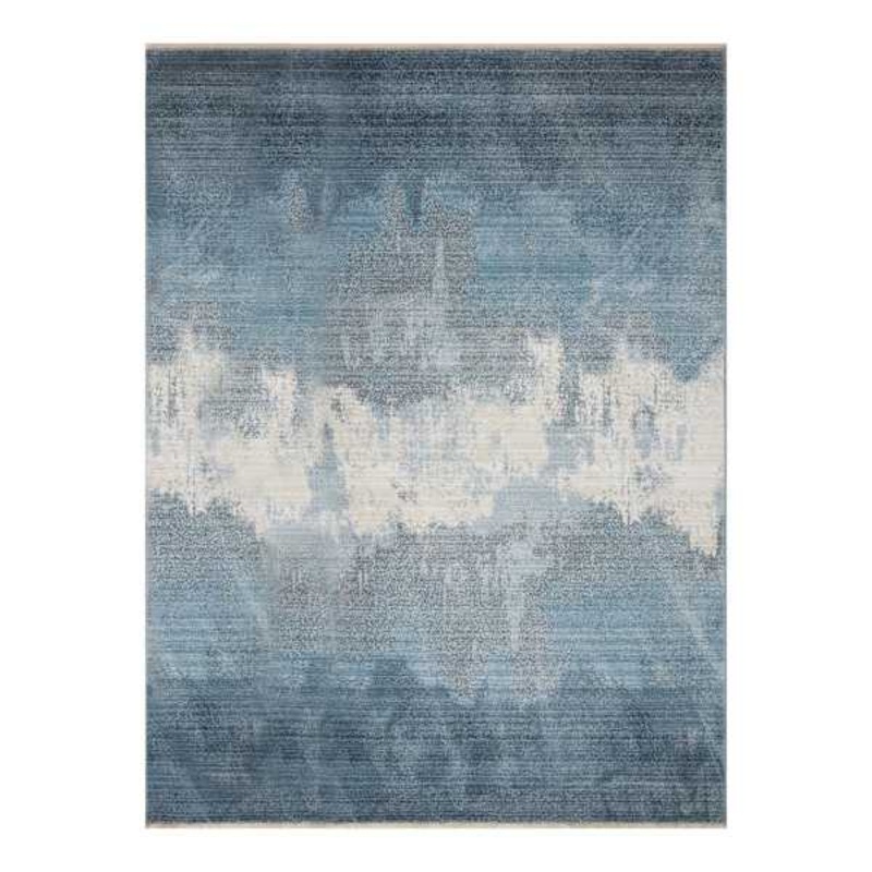 (B763) Cypress Blue Ombre Area Rug, 8×10