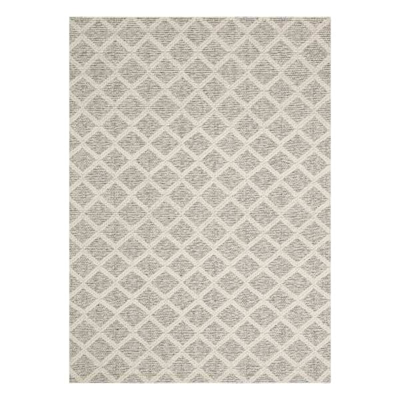 (B780) Wesley Beige & Ivory Diamond Design Area Rug, 8×10