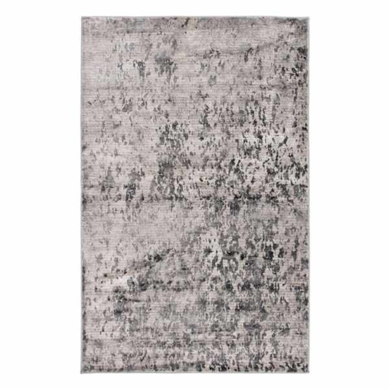 (B789) Crosby St. Adore Black & Grey Abstract Area Rug, 5×7