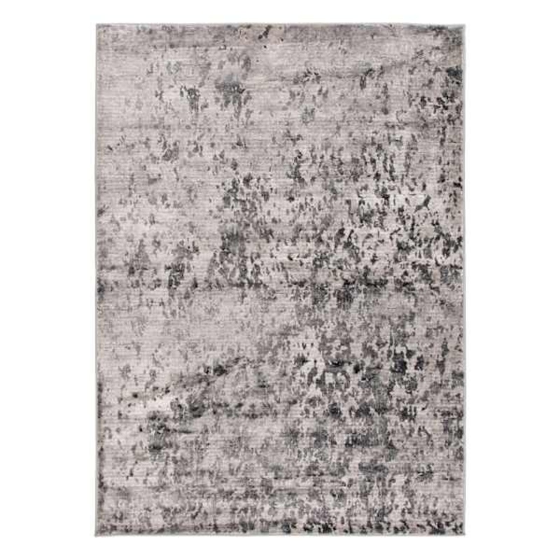 (B789) Crosby St. Adore Black & Grey Abstract Area Rug, 8×10