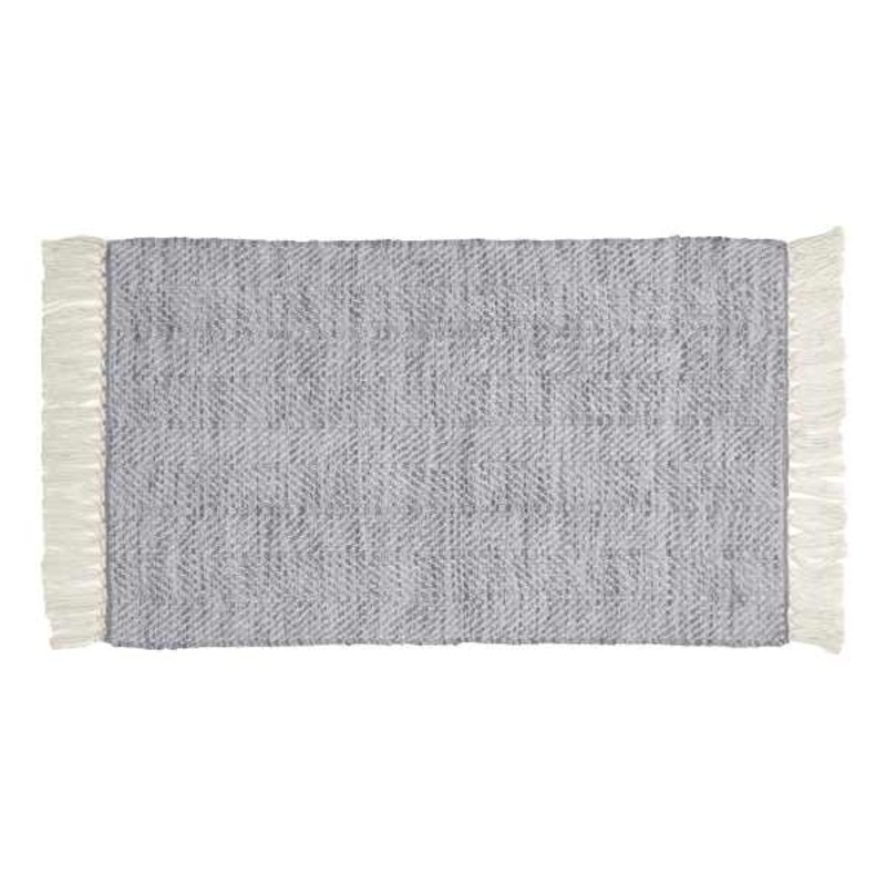 (B799) Crosby St. Grey Herringbone Accent Rug, 2×3
