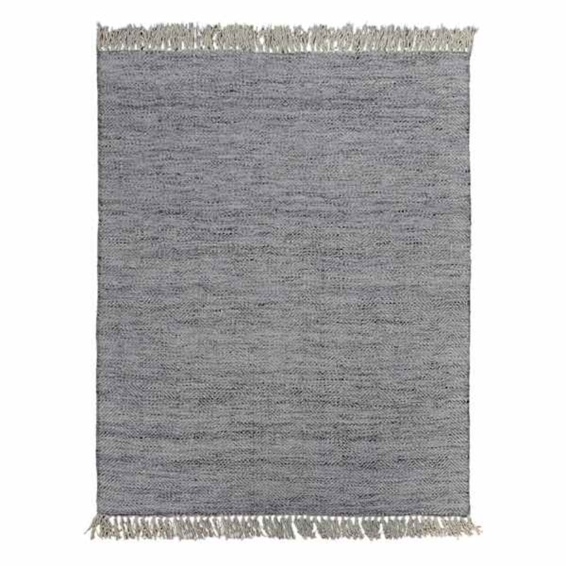 (B799) Crosby St. Grey Herringbone Area Rug, 8×10