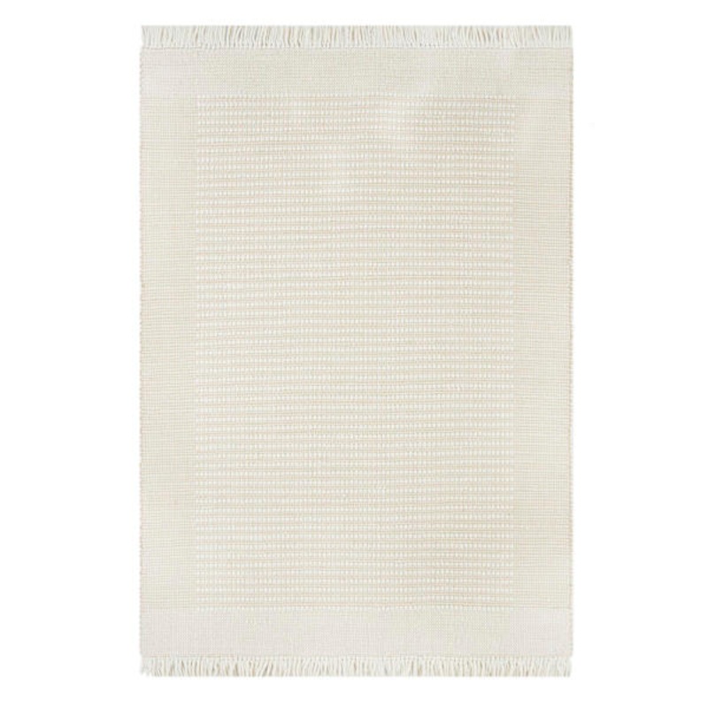 (B818) Honeybloom Newton Ivory Flatweave Area Rug, 5×7