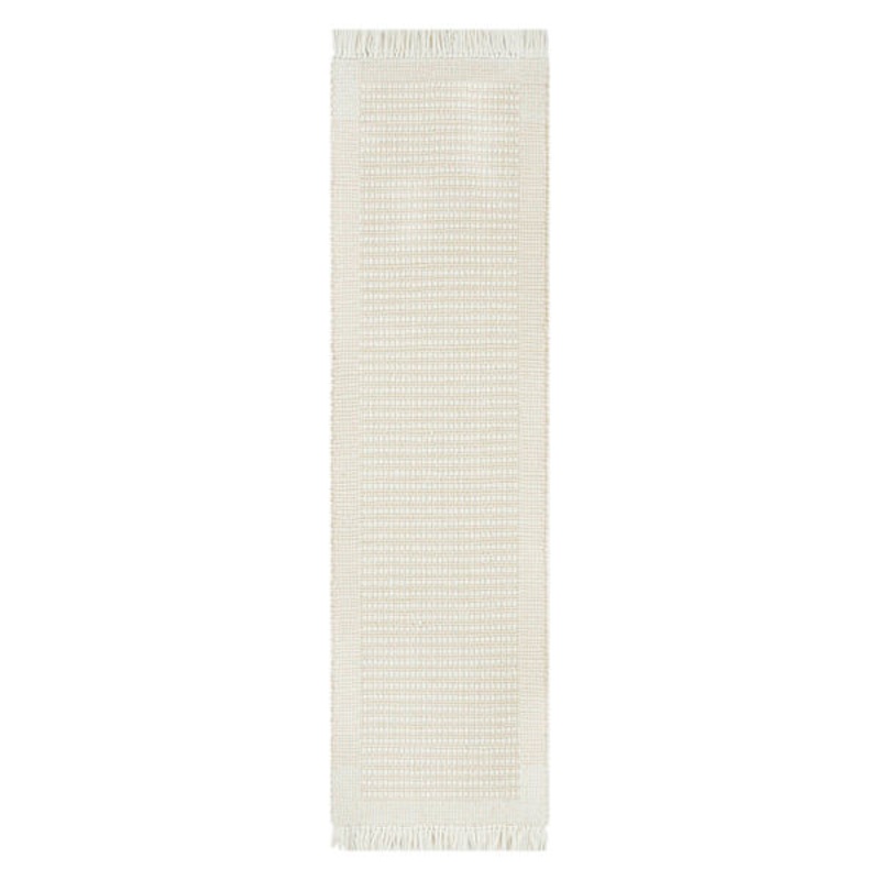 (B818) Honeybloom Newton Ivory Flatweave Runner, 2×7