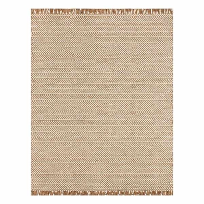 (B821) Crosby St. Moore Natural Herringbone Area Rug, 8×10