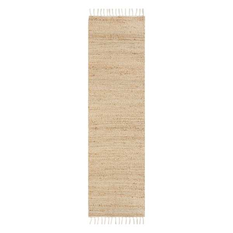 (B825) Honeybloom Lawrence Jute Fringe Runner, 2×7