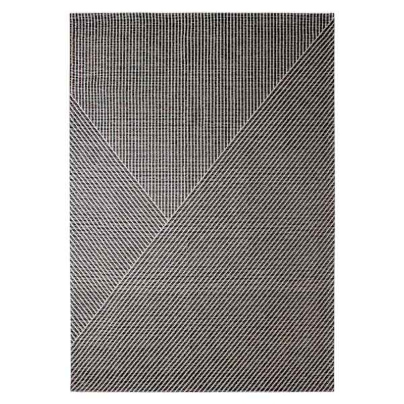 (B834) Found & Fable Dassel Black Woven Area Rug, 7×10