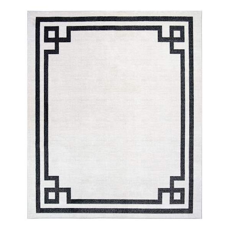 (B838) Providence Verona Ivory Key Border Area Rug, 8×10