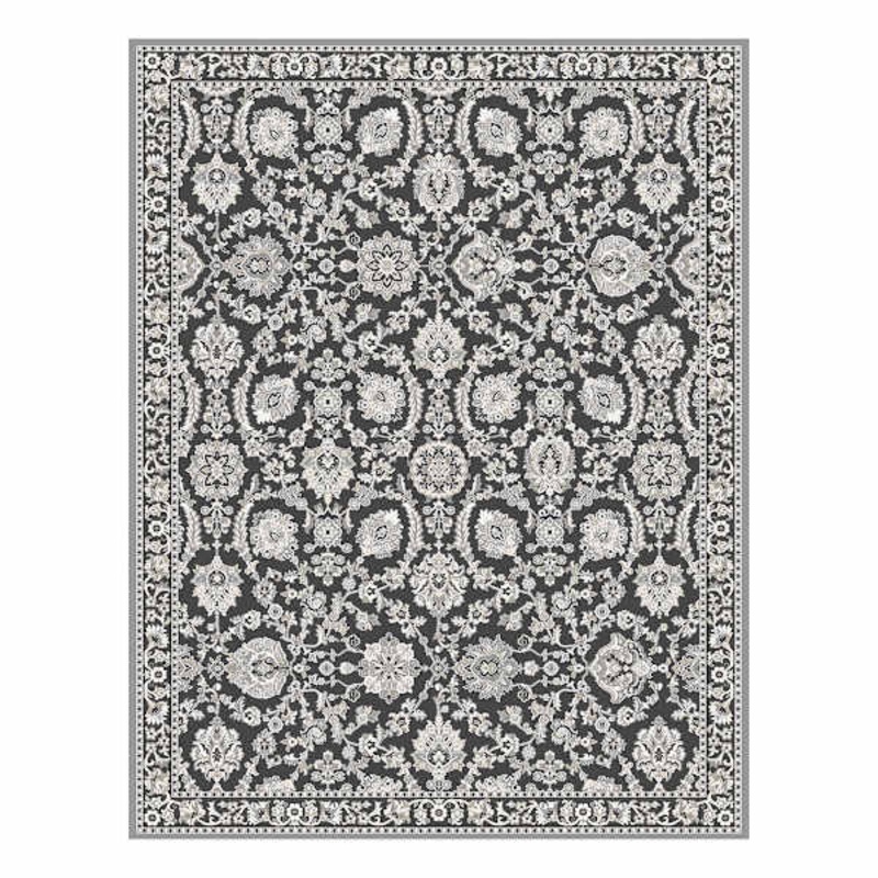 (B845) Providence Tiffany Grey Floral Area Rug, 8×10