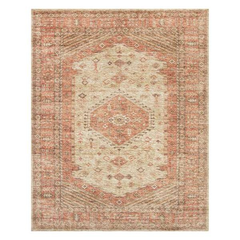 (B858) Rune Red Multi Area Rug, 8×10