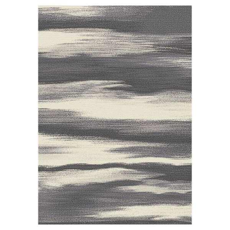(D340) Gloucester Grey & Ivory Windswept Area Rug, 5×7