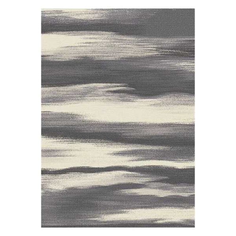 (D340) Gloucester Grey & Ivory Windswept Area Rug, 7×9
