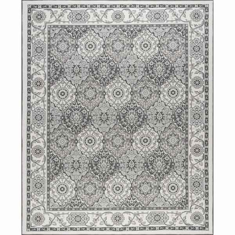 (D409) Grey Medallion Runner, 2×7