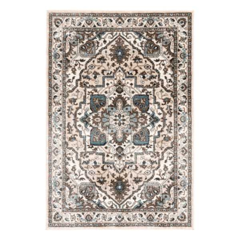 (D428) Ridley Floral Blue Woven Area Rug, 5×7