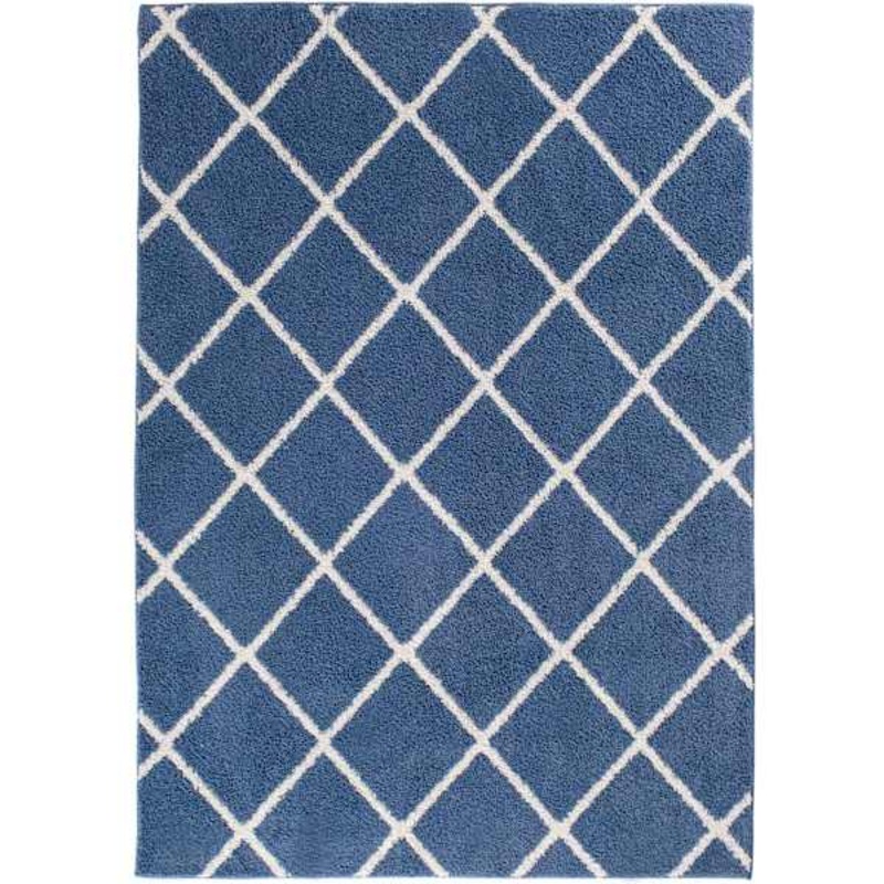 (D429) Brampton Blue Tufted Runner With Non-Slip Back, 2×5