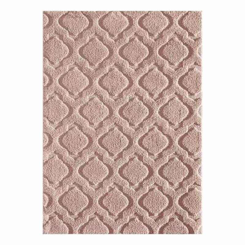 (D438) Jardel Blush Tufted Area Rug With Non-Slip Back, 5×7