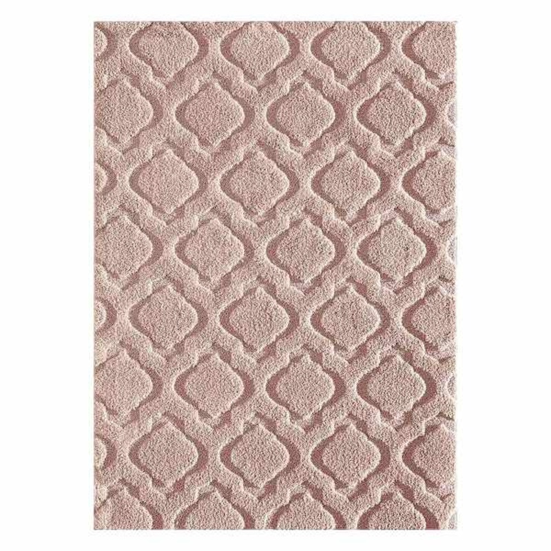 (D438) Jardel Blush Tufted Area Rug With Non-Slip Back, 8×10