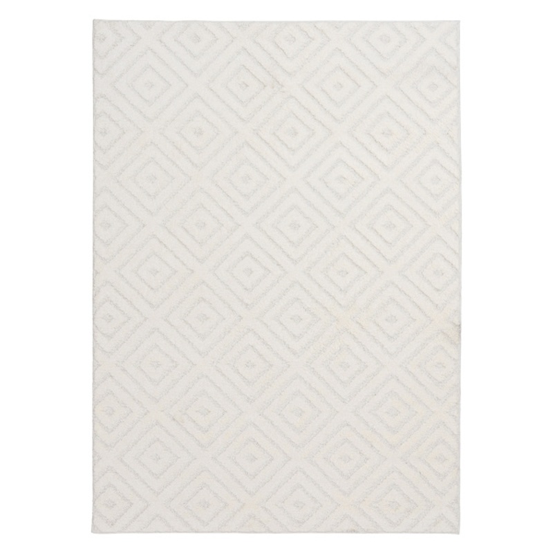 (D456) Ronin Ivory Tufted Non-Slip Area Rug, 8×10