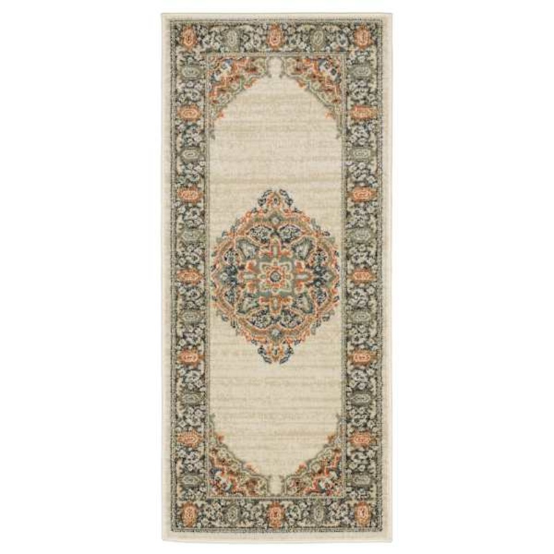 (D477) Frisco Natural Abstract Runner, 2×5